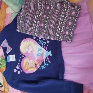 Frozen 2pc set shirt and tights